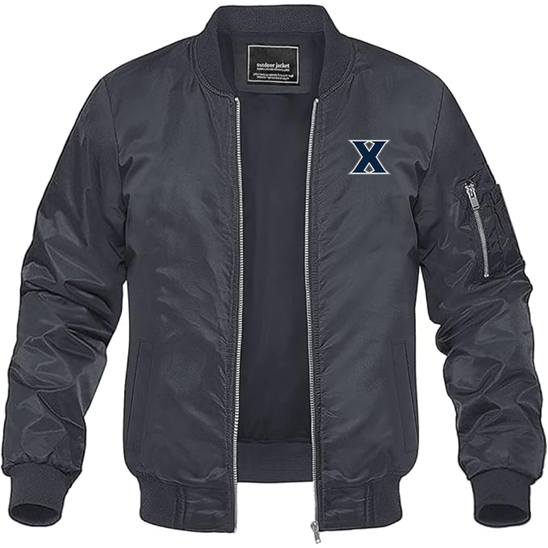 Men's Xavier Musketeers Lightweight Bomber Jacket Windbreaker Softshell Varsity Jacket Coat